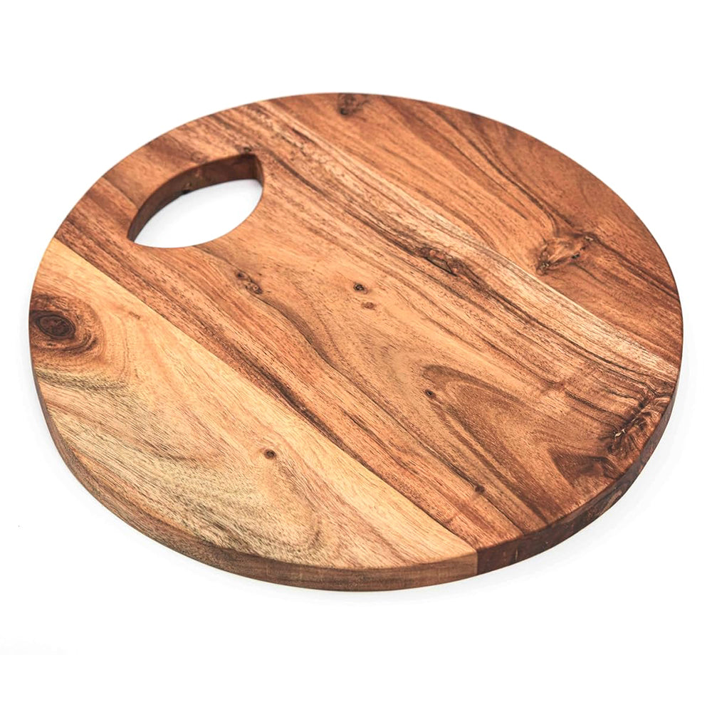 Cutting Board Series, Acacia Wood Cutting Boards for Kitchen, Wooden Serving Charcuterie Board, Organic Wood Board, Ideal for Chopping Meat, Fruits, Cheese 12"x12"