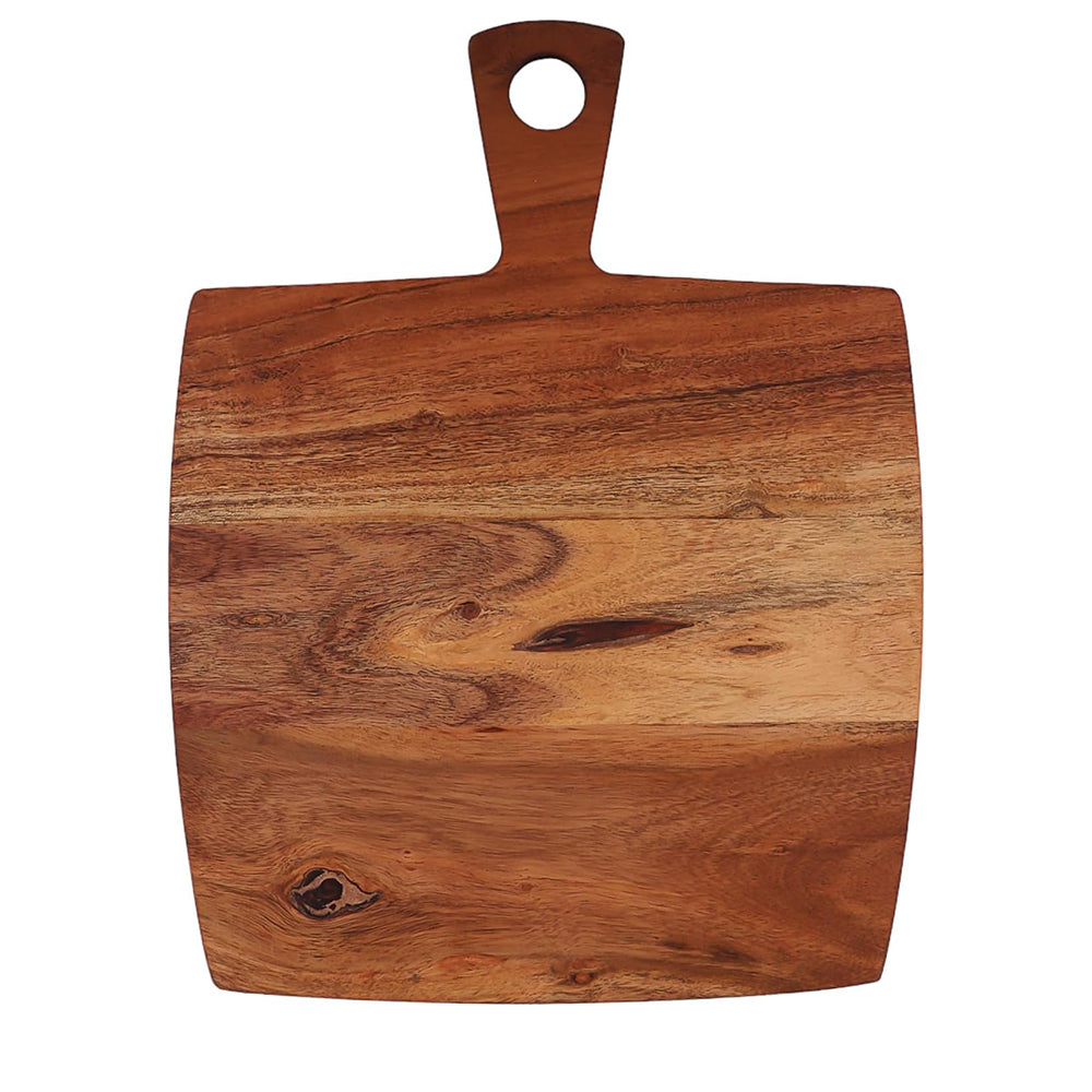 Wooden Cutting Board Series, Acacia Wood Cutting Boards for Kitchen, Wooden Serving Charcuterie Board, Organic Wood Board with Handle for Food, Meat, Fruits, Cheese 14" x 10.75"