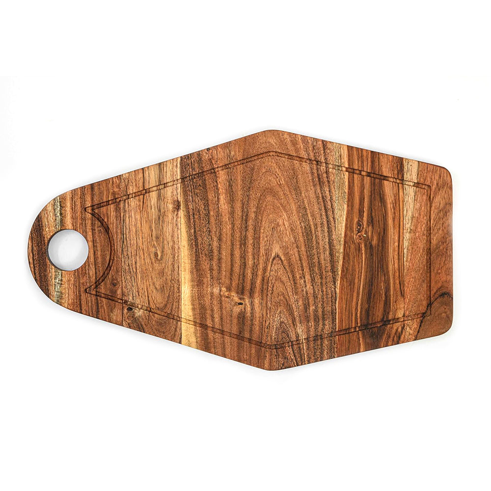 Cutting Board Series, Acacia Wood Cutting Boards for Kitchen, Wooden Serving Charcuterie Board, Organic Wood Board, Ideal for Chopping Meat, Fruits, Cheese 15.35 x 8.85