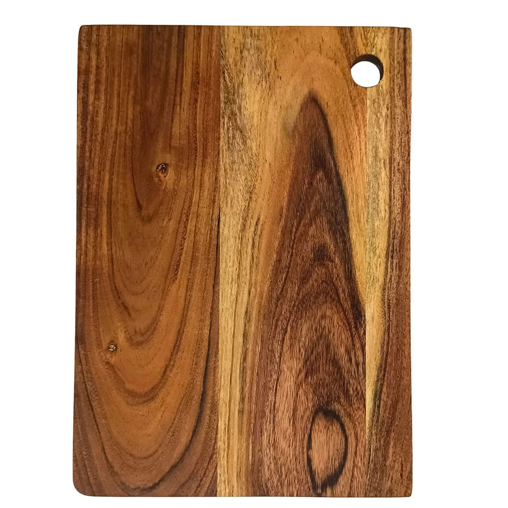 Wood Cutting Boards Kitchen, Thick Chopping Board, Serving Trays Large Wooden Cutting Board with Deep Juice Groove and Handles, Wooden trays for meat, fruit and cheese (14 X 10 X 0.63 Inch)