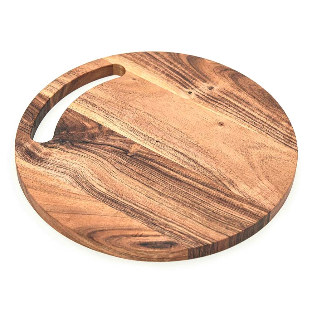 Cutting Board Series, Acacia Wood Cutting Boards for Kitchen, Wooden Serving Charcuterie Board, Organic Wood Board, Ideal for Chopping Meat, Fruits, Cheese 11 x 11