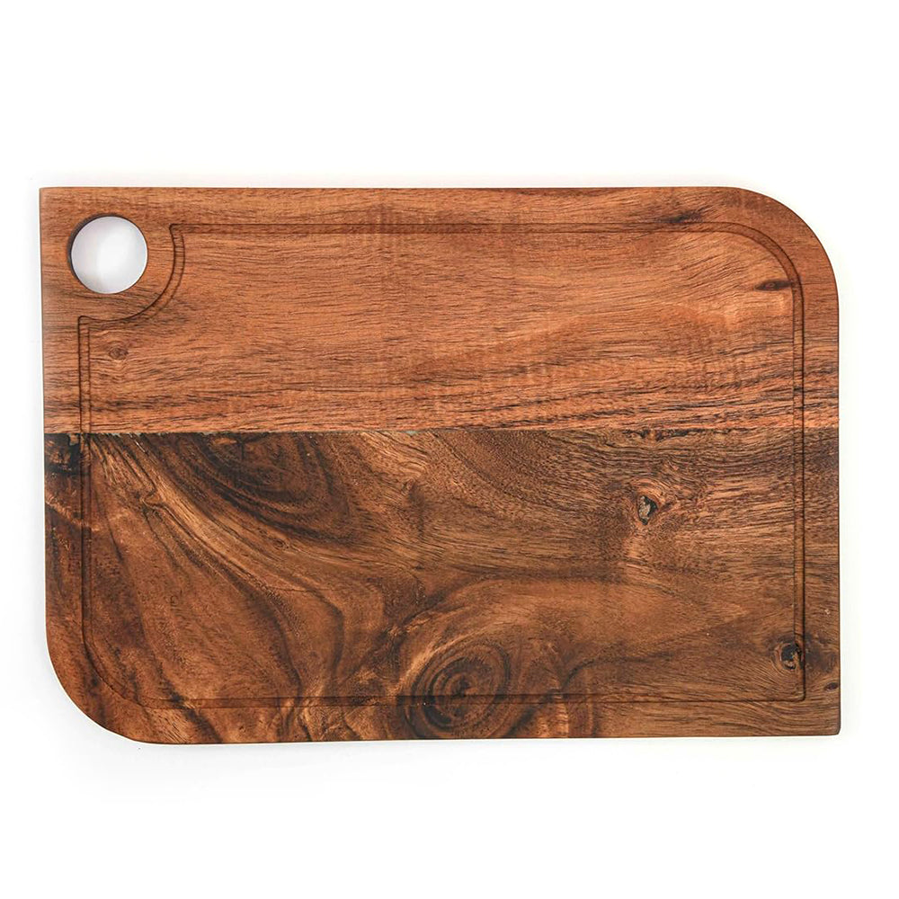 Cutting Board Series, Acacia Wood Cutting Boards for Kitchen, Wooden Serving Charcuterie Board, Organic Wood Board, Ideal for Chopping Meat, Fruits, Cheese 13 x 9