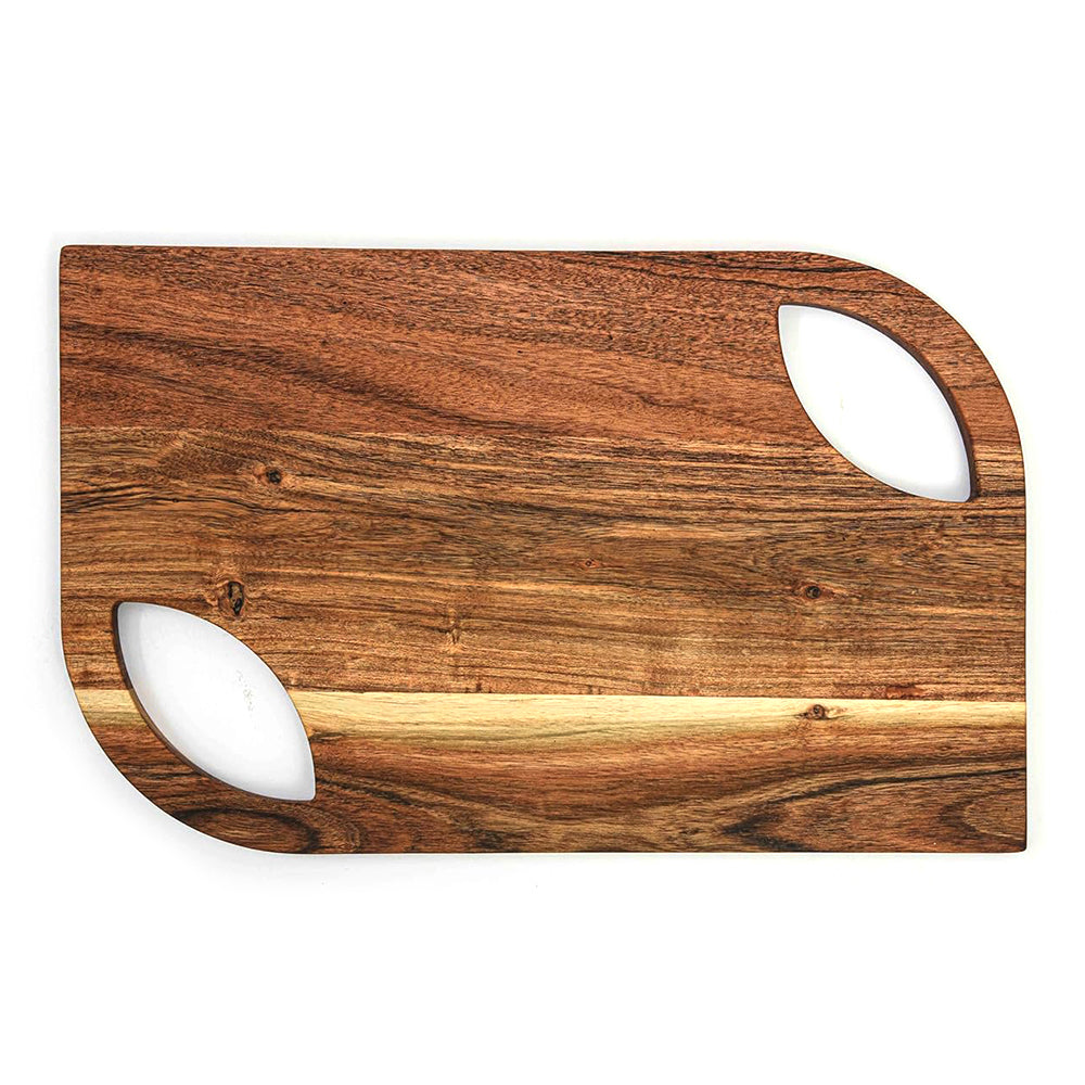 Cutting Board Series, Acacia Wood Cutting Boards for Kitchen, Wooden Serving Charcuterie Board, Organic Wood Board, Ideal for Chopping Meat, Fruits, Cheese 15.75 x 9.85