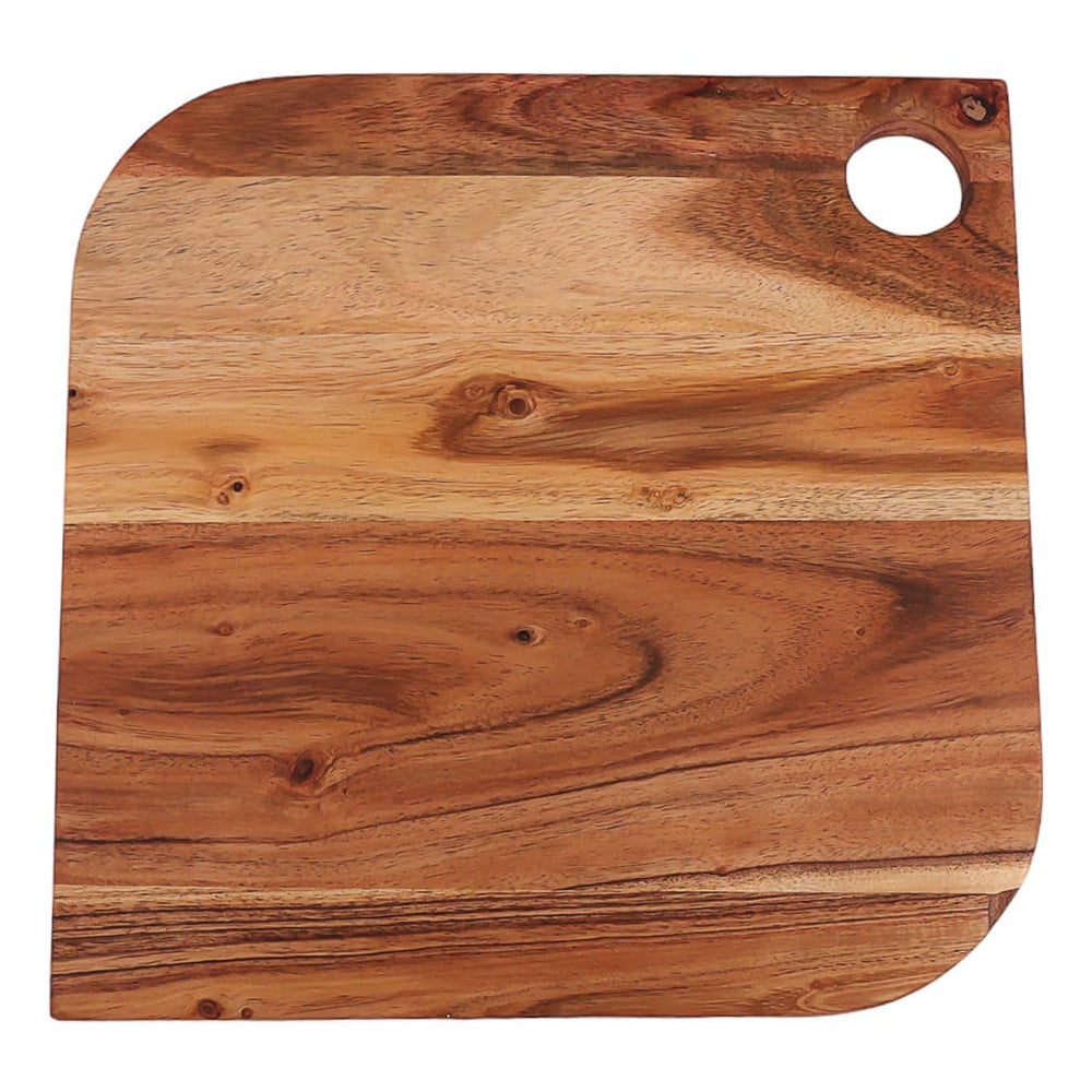 Cutting Board Series, Acacia Wood Cutting Boards for Kitchen, Wooden Serving Charcuterie Board, Organic Wood Board, Ideal for Chopping Meat, Fruits, Cheese 12.2"X12.2"