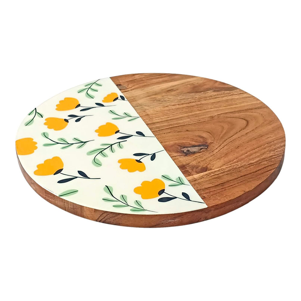 Affinity Décor Resin Print Wooden Cutting Boards for Kitchen Deco with Grooves Festive Décor Epoxy Wood Cutting Board Handmade Large Charcuterie Board Handcrafted Acacia Wood Cutting Board (WL-CB-321)