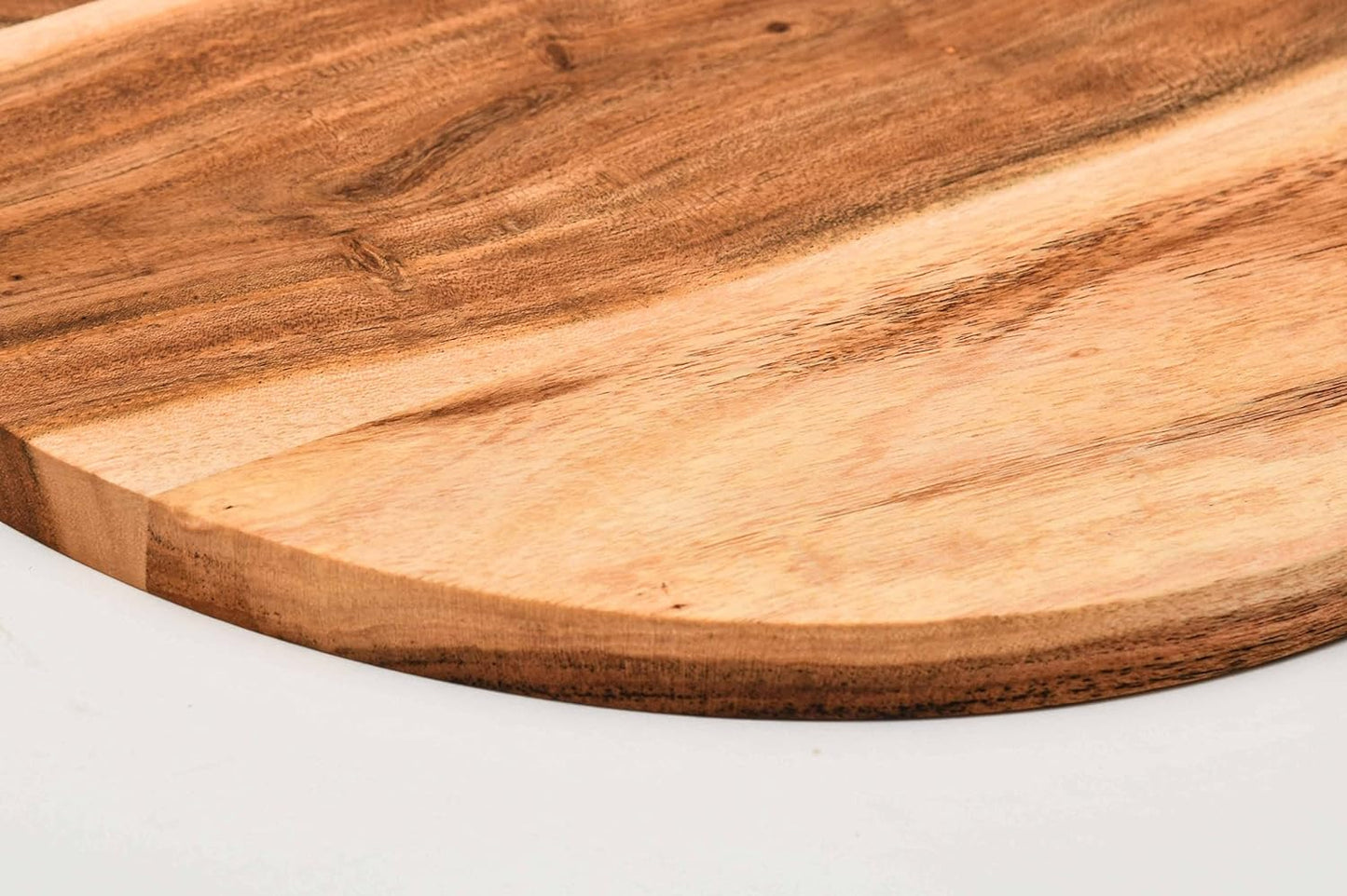 Affinity Decor Wood Cutting Board for Kitchen, Round Wooden Cutting Board with Handle, Organic Charcuterie Boards, Wooden Serving Platter 12"L x 12"W