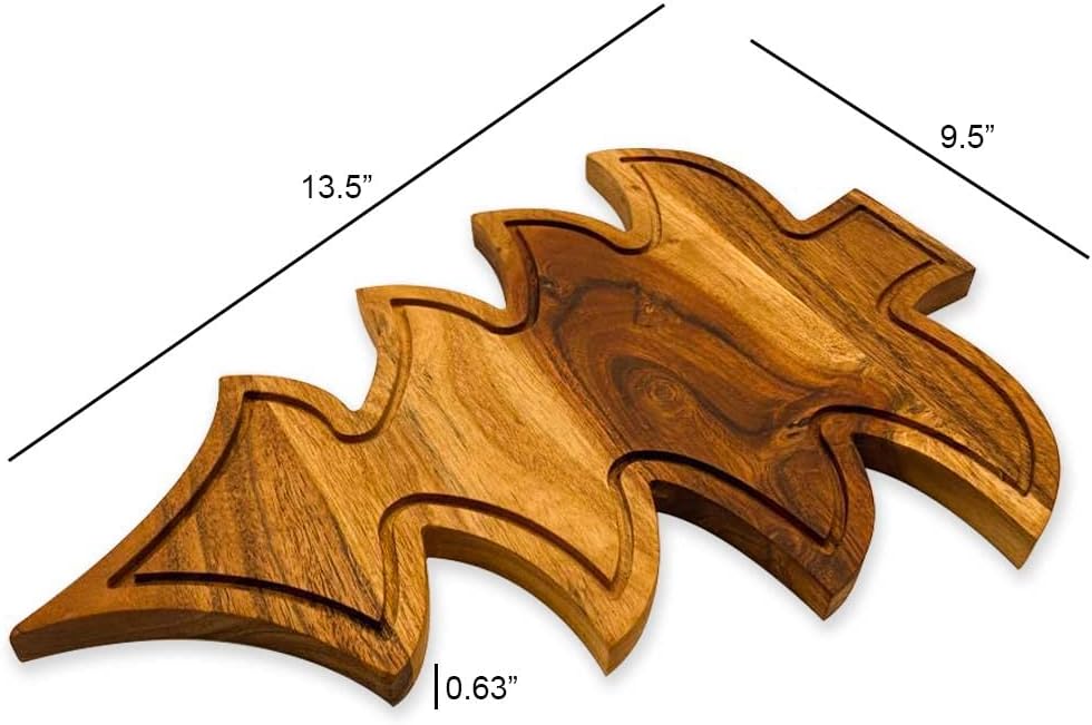 Christmas Tree Cutting Board for Kitchen, Tree Shaped Wood Cutting Board with Grooves, Charcuterie Wooden Serving Tray for Cheese (Christmas Tree Board with Groove 13"L x 9"W)