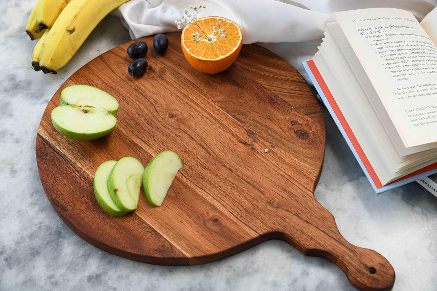 Cutting Board Series, Acacia Wood Cutting Boards for Kitchen, Wooden Serving Charcuterie Board, Organic Wood Board, Ideal for Chopping Meat, Fruits, Cheese 16"x11.75"