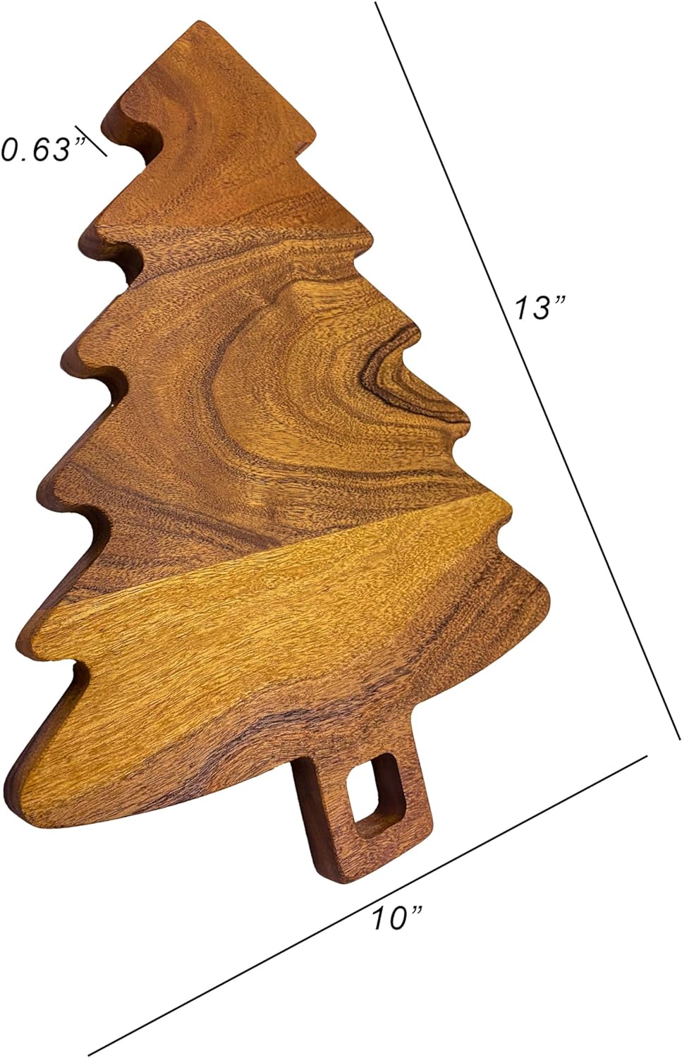 Christmas Tree Cutting Board Gifts Decor Acacia Wood Cutting Boards Christmas Tree shaped Platters Wooden Xmas Charcuterie Cheese Board Presents Trays Festive Fruit Appetizer Platter