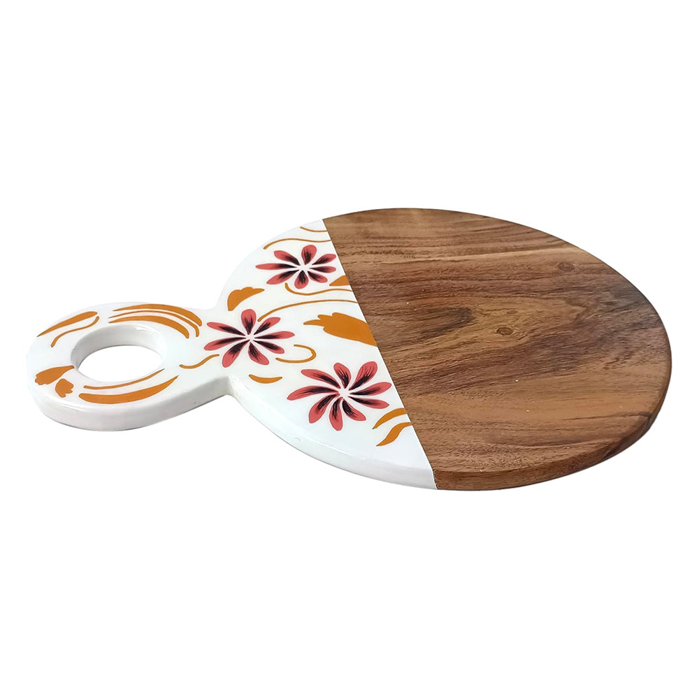 Affinity Décor Resin Print Wooden Cutting Boards for Kitchen Deco with Grooves Festive Décor Epoxy Wood Cutting Board Handmade Large Charcuterie Board Handcrafted Acacia Wood Cutting Board (WL-CB-332)