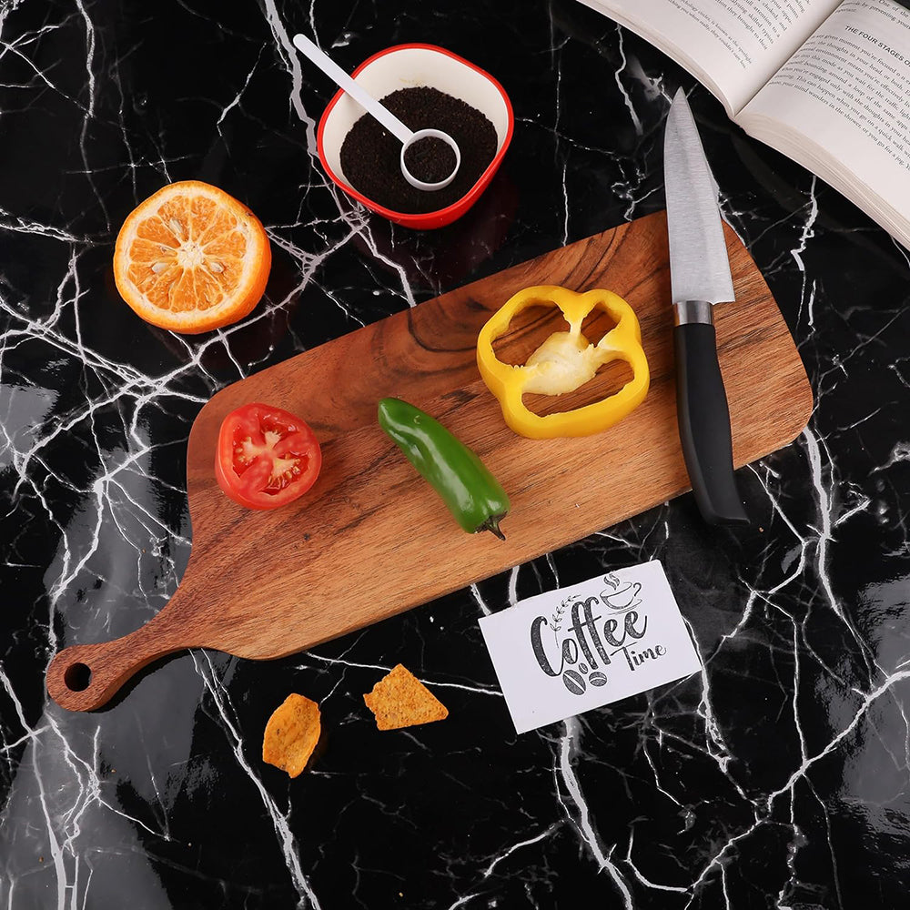 Cutting Board Series, Acacia Wood Cutting Boards for Kitchen, Wooden Serving Charcuterie Board, Organic Wood Board, Ideal for Chopping Meat, Fruits, Cheese 16.2"x5.6"