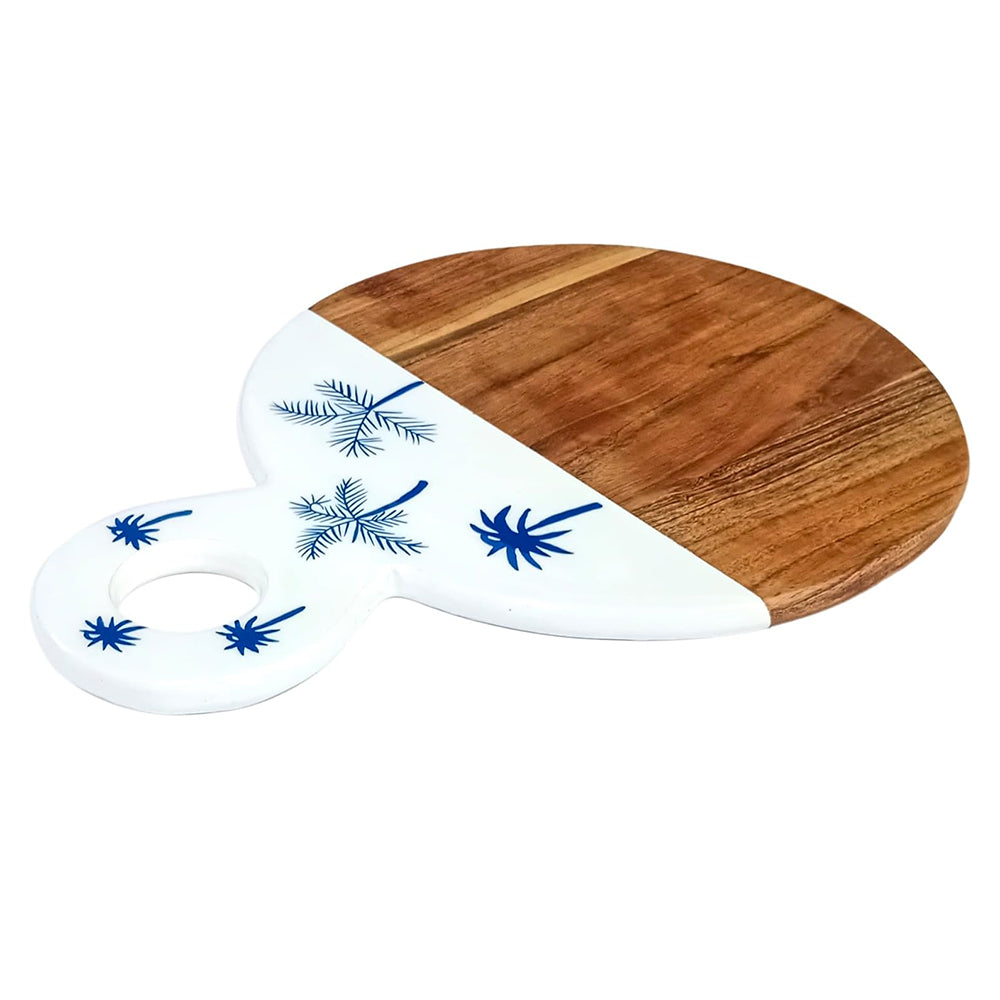 Affinity Décor Resin Print Wooden Cutting Boards for Kitchen Deco with Grooves Festive Décor Epoxy Wood Cutting Board Handmade Large Charcuterie Board Handcrafted Acacia Wood Cutting Board (WL-CB-337)