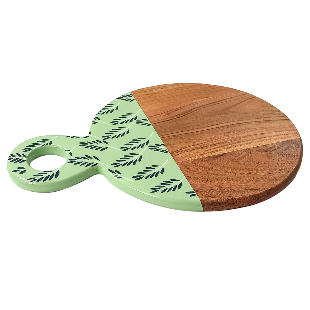 Affinity Décor Resin Print Wooden Cutting Boards for Kitchen Deco with Grooves Festive Décor Epoxy Wood Cutting Board Handmade Large Charcuterie Board Handcrafted Acacia Wood Cutting Board (WL-CB-334)