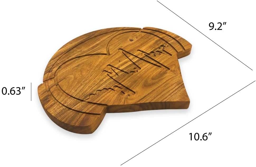 Valentine's Day Gifts Organic Acacia kitchen Cutting Chopping Charcuterie Board Platter Butcher Block for Cheese and Vegetables Meat (Musical Heart Board 9.2"L x 10.3"W)