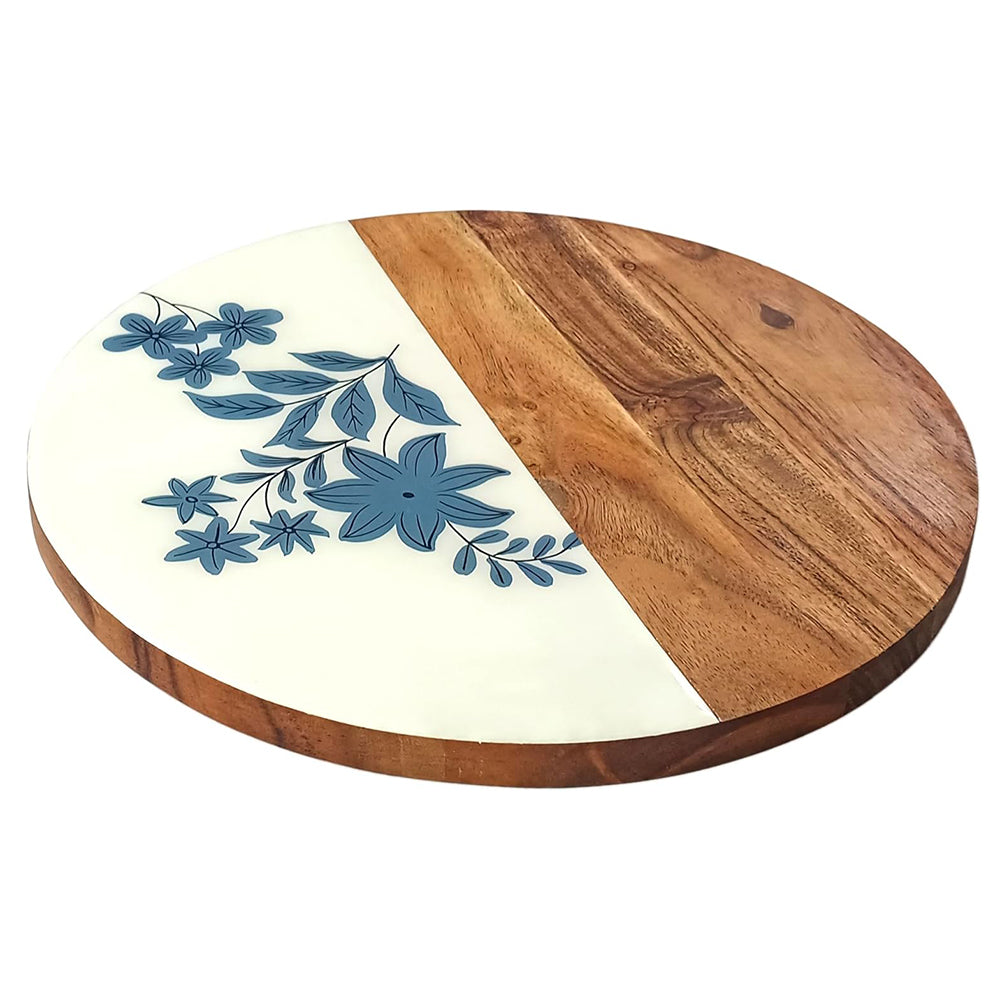 Affinity Décor Resin Print Wooden Cutting Boards for Kitchen Deco with Grooves Festive Décor Epoxy Wood Cutting Board Handmade Large Charcuterie Board Handcrafted Acacia Wood Cutting Board (WL-CB-323)