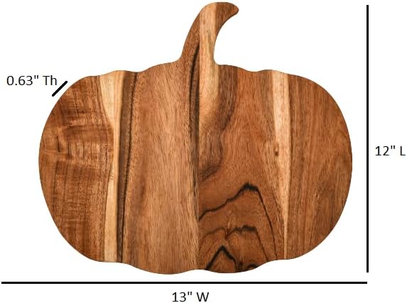 Pumpkin Shaped Wood Cutting Board for kitchen Decoration, Gothic Cutting Boards with Handle (Pumpkin Board 12"L x 13"W)