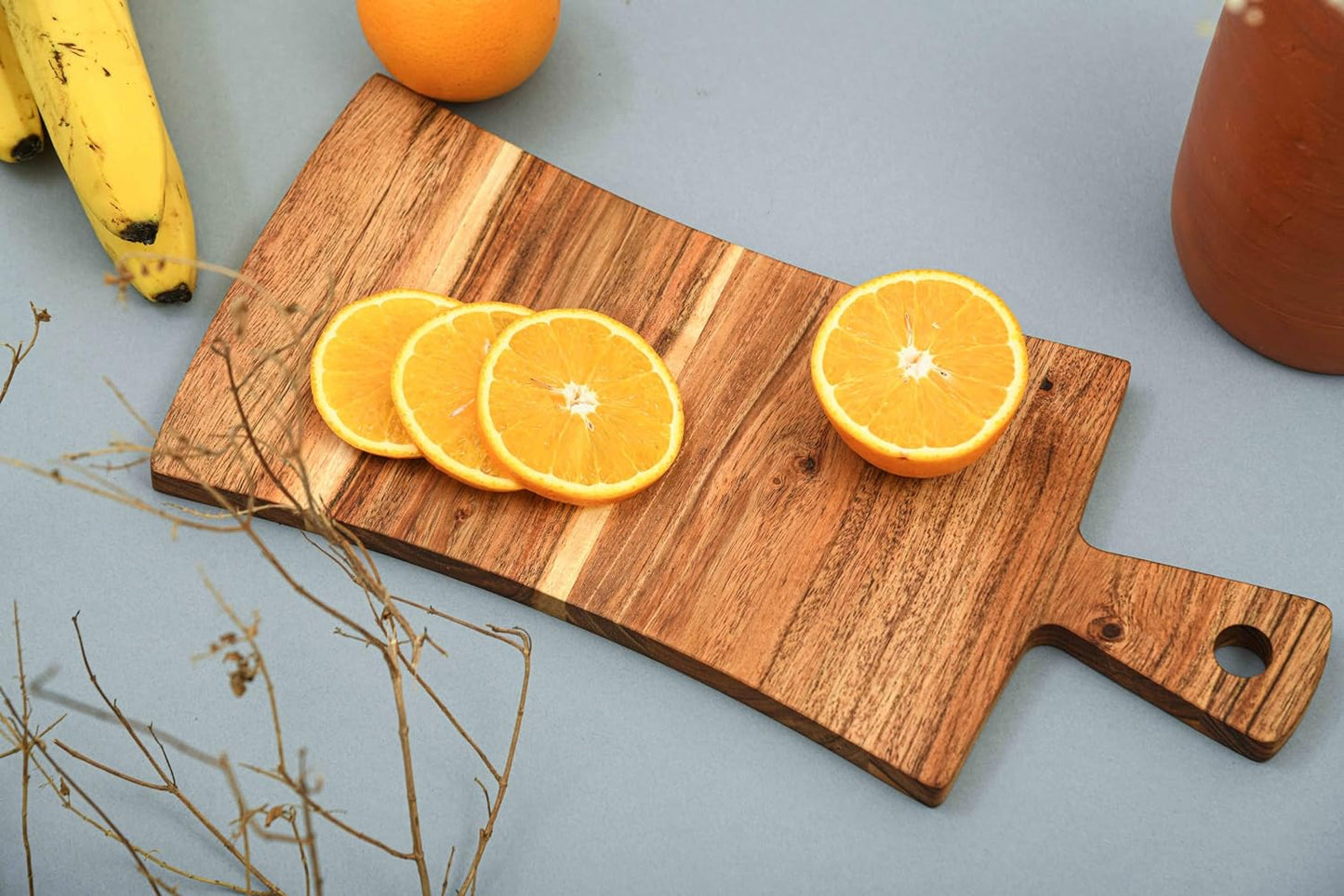 Cutting Board Series, Acacia Wood Cutting Boards for Kitchen, Wooden Serving Charcuterie Board, Organic Wood Board, Ideal for Chopping Meat, Fruits, Cheese 15 x 6.7