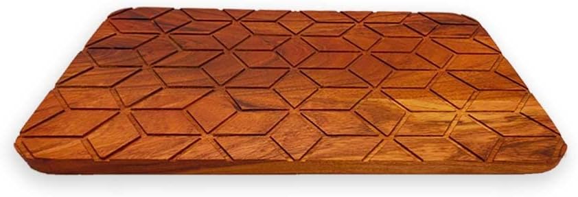 Affinity Decor Wooden Chopping Cutting Board Platter Plate Butcher Block for kitchen Cheese Vegetables Fruit and Salad, Terning Board, 13 x 10 Inches