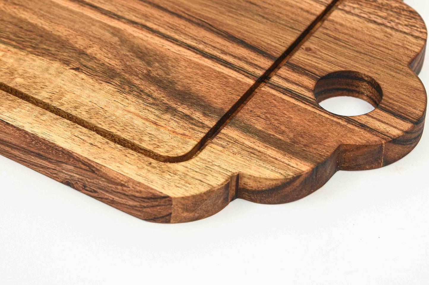 Affinity Decor Cutting Board Series, Acacia Wood Cutting Boards for Kitchen, Wooden Serving Charcuterie Board, Organic Wood Board, Ideal for Chopping Meat, Fruits, Cheese 13.4 x 8