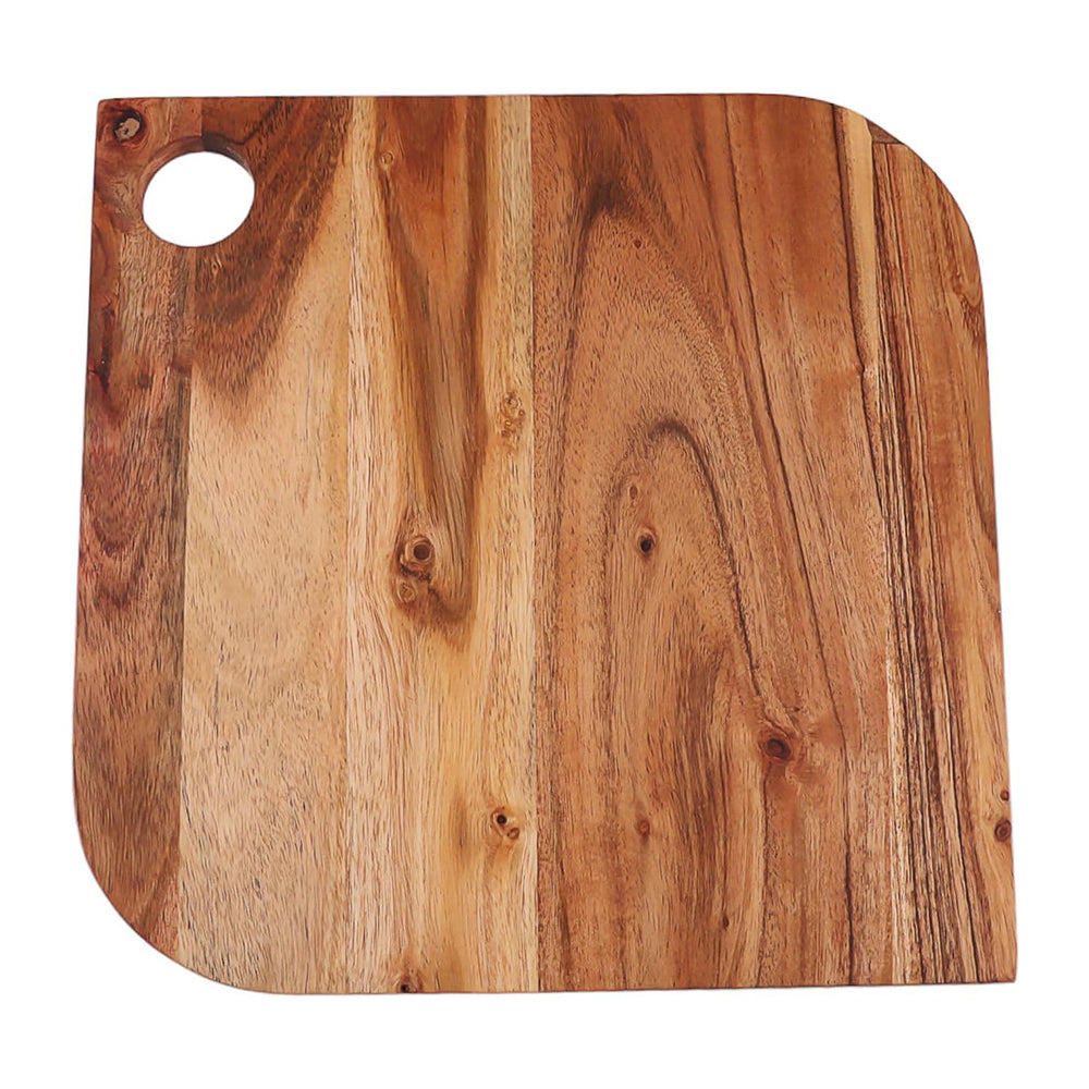 Cutting Board Series, Acacia Wood Cutting Boards for Kitchen, Wooden Serving Charcuterie Board, Organic Wood Board, Ideal for Chopping Meat, Fruits, Cheese 12.2"X12.2"