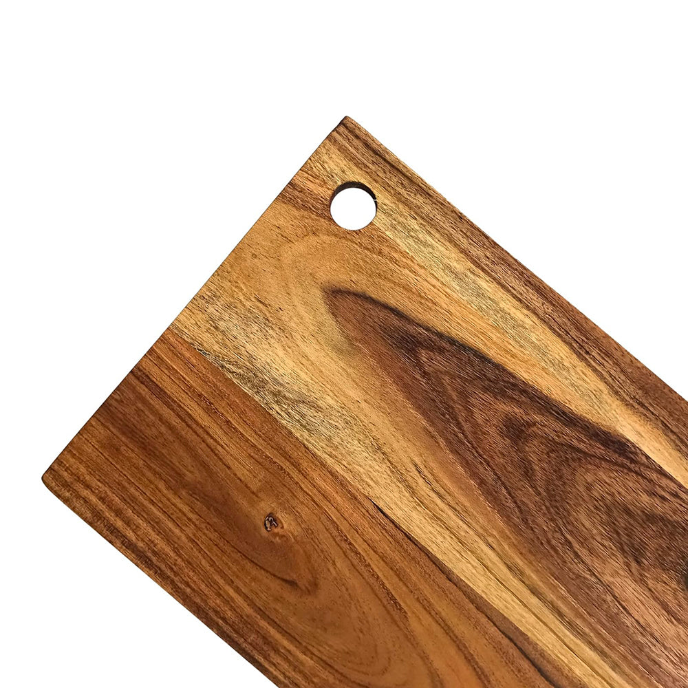 Wood Cutting Boards Kitchen, Thick Chopping Board, Serving Trays Large Wooden Cutting Board with Deep Juice Groove and Handles, Wooden trays for meat, fruit and cheese (14 X 10 X 0.63 Inch)