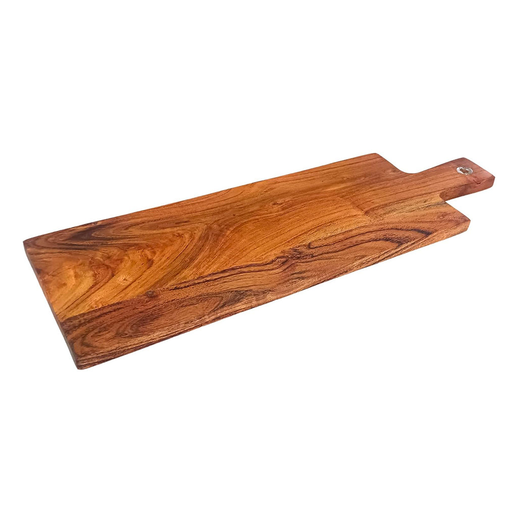 Wood Cutting Boards Kitchen, Thick Chopping Board, Serving Trays Large Wooden Cutting Board with Deep Juice Groove and Handles, Wooden trays for meat, fruit and cheese (20.25 X 6.5 X 0.63 Inch)