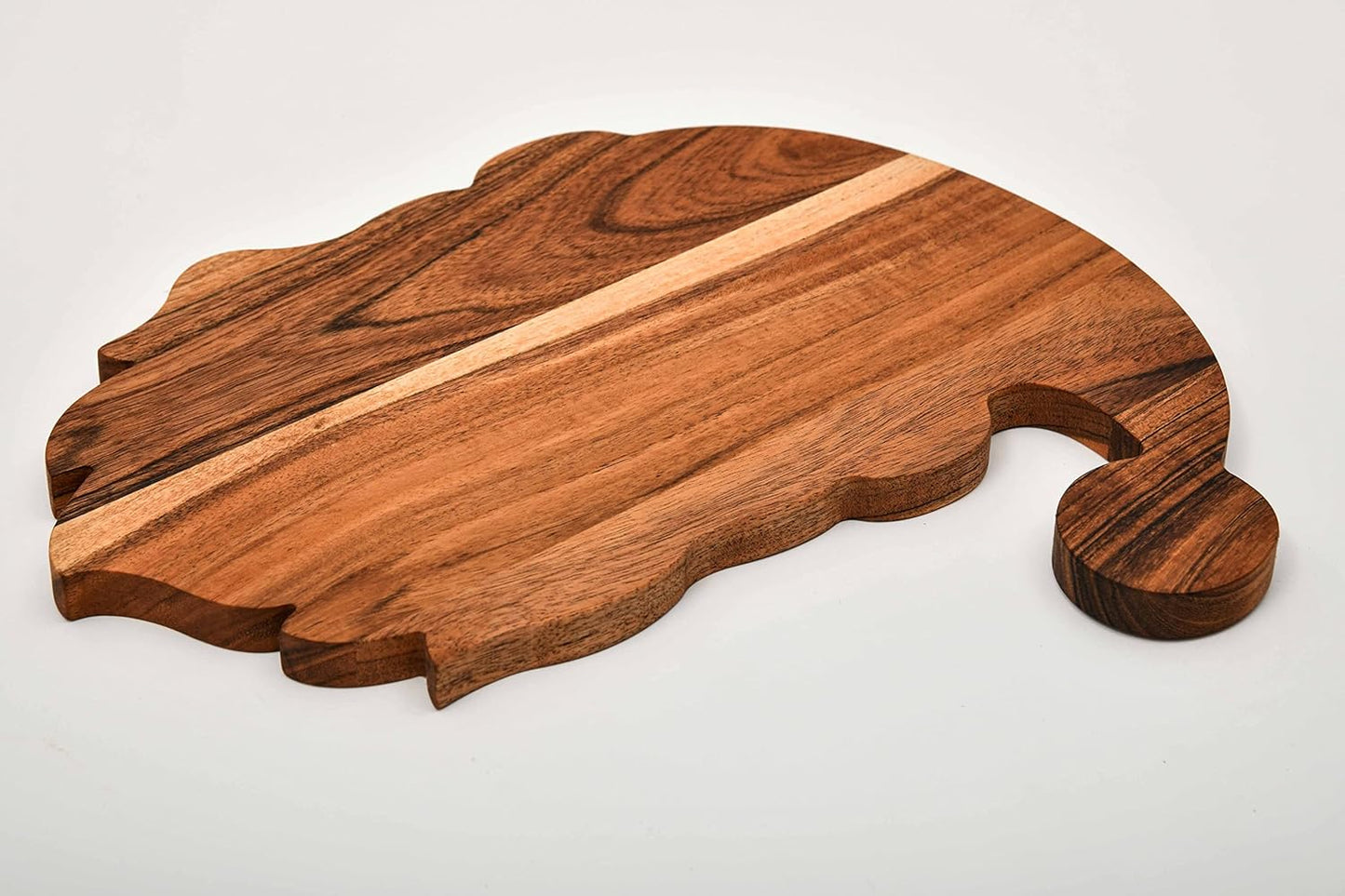 Organic Acacia kitchen Cutting Chopping Board Platter Wine Holder with Handles for Butcher Block Cheese and Vegetables Fruit & Salad (Santa Board 14"L x 12"W)