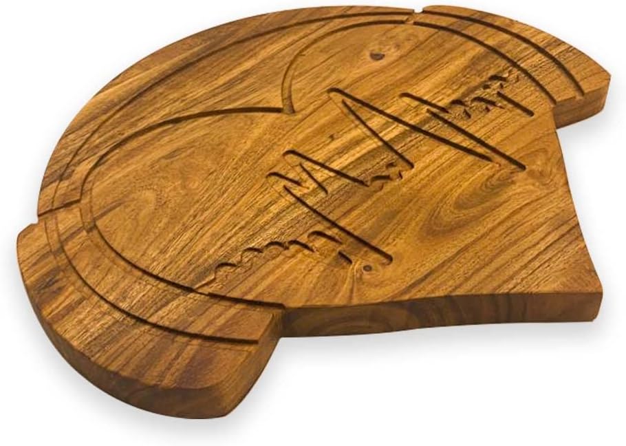 Valentine's Day Gifts Organic Acacia kitchen Cutting Chopping Charcuterie Board Platter Butcher Block for Cheese and Vegetables Meat (Musical Heart Board 9.2"L x 10.3"W)