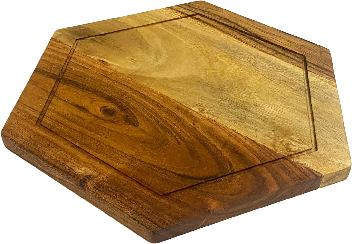 Affinity Decor Cutting Board Series, Acacia Wood Cutting Boards for Kitchen, Wooden Serving Charcuterie Board, Chess Print Wood Board, Ideal for Chopping Meat, Fruits, Cheese 12.6"x11.1"