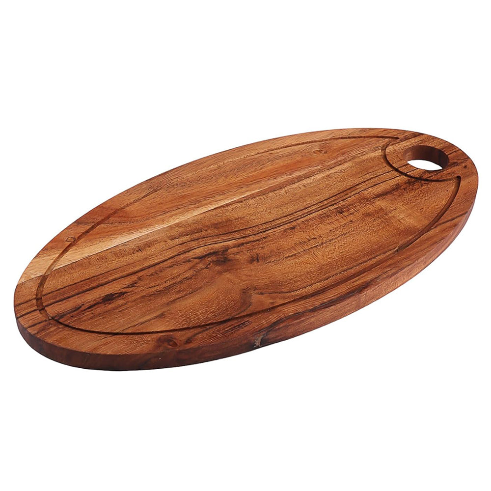 Cutting Board Series, Acacia Wood Cutting Boards for Kitchen, Wooden Serving Charcuterie Board, Organic Wood Board, Ideal for Chopping Meat, Fruits, Cheese 16.4"x8.3"