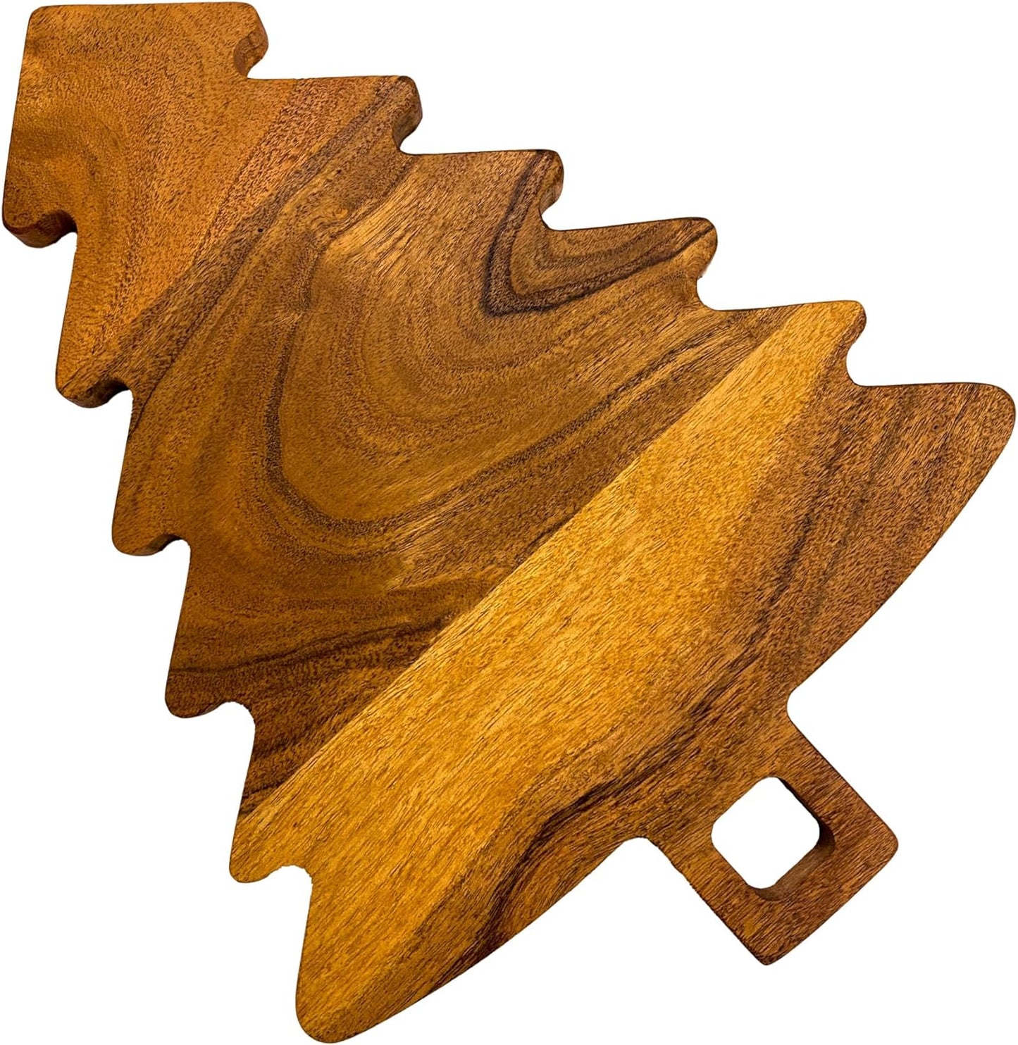 Christmas Tree Cutting Board Gifts Decor Acacia Wood Cutting Boards Christmas Tree shaped Platters Wooden Xmas Charcuterie Cheese Board Presents Trays Festive Fruit Appetizer Platter