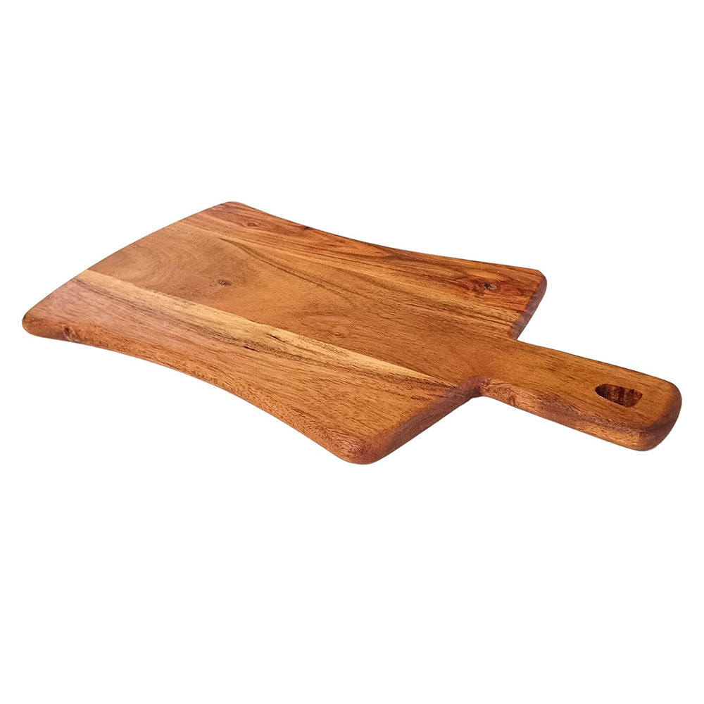 Wood Cutting Boards Kitchen, Thick Chopping Board, Serving Trays Large Wooden Cutting Board with Deep Juice Groove and Handles, Wooden trays for meat, fruit and cheese (17 X 9 X 0.63 Inch)