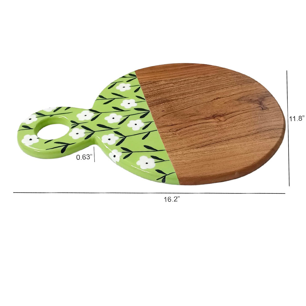 Affinity Décor Resin Print Wooden Cutting Boards for Kitchen Deco with Grooves Festive Décor Epoxy Wood Cutting Board Handmade Large Charcuterie Board Handcrafted Acacia Wood Cutting Board (WL-CB-333)