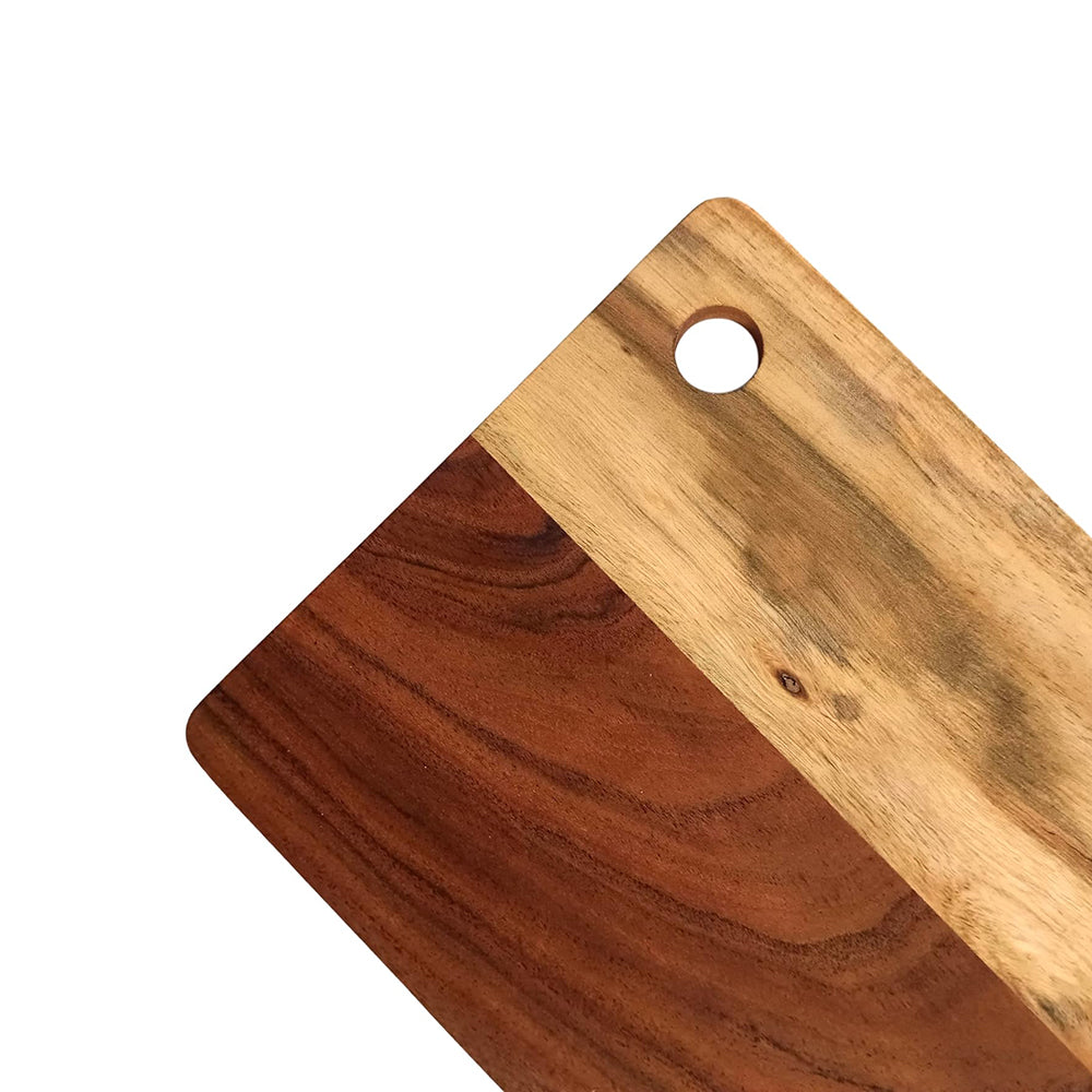 Wood Cutting Boards Kitchen, Thick Chopping Board, Serving Trays Large Wooden Cutting Board with Deep Juice Groove and Handles, Wooden trays for meat, fruit and cheese (14 X 9 X 0.63 Inch)