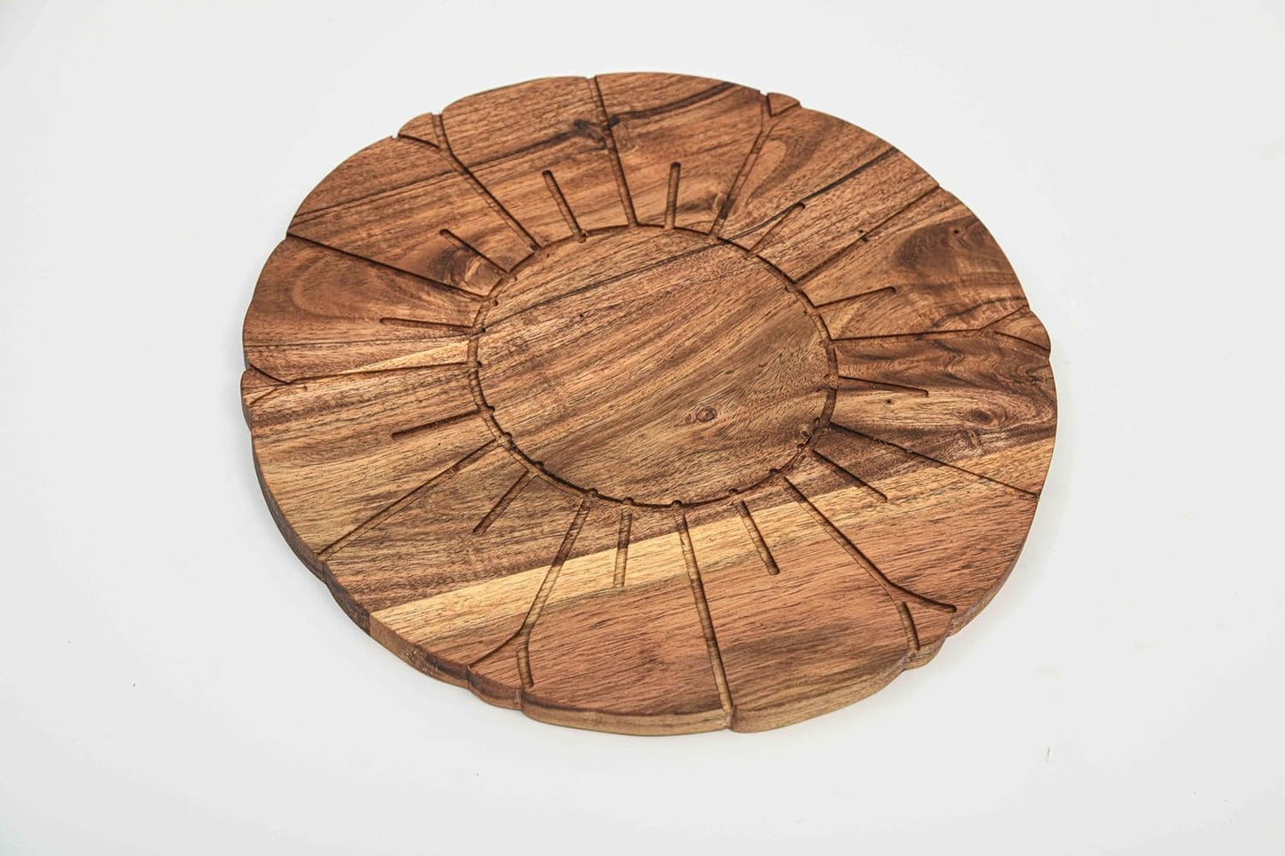 Affinity Decor Sun Flower Shaped Wood Cutting Board for Kitchen, Wooden Serving Boards, Charcuterie Platter, Appetizer Board, Serving Board for Kitchen 13"L x 13"W