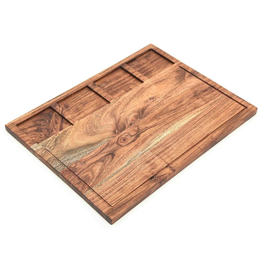 Cutting Board Series, Acacia Wood Cutting Boards for Kitchen, Wooden Serving Charcuterie Board, Organic Wood Board, Ideal for Chopping Meat, Fruits, Cheese 16 x 12