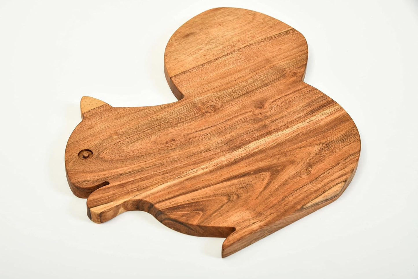 Affinity Decor Shaped Wood Cutting Board for Kitchen Wooden Chopping Boards with Handle Butcher Block, Charcuterie Platter for Cheese, Halloween Christmas Gift (Squirrel Board 11"L x 12"W)