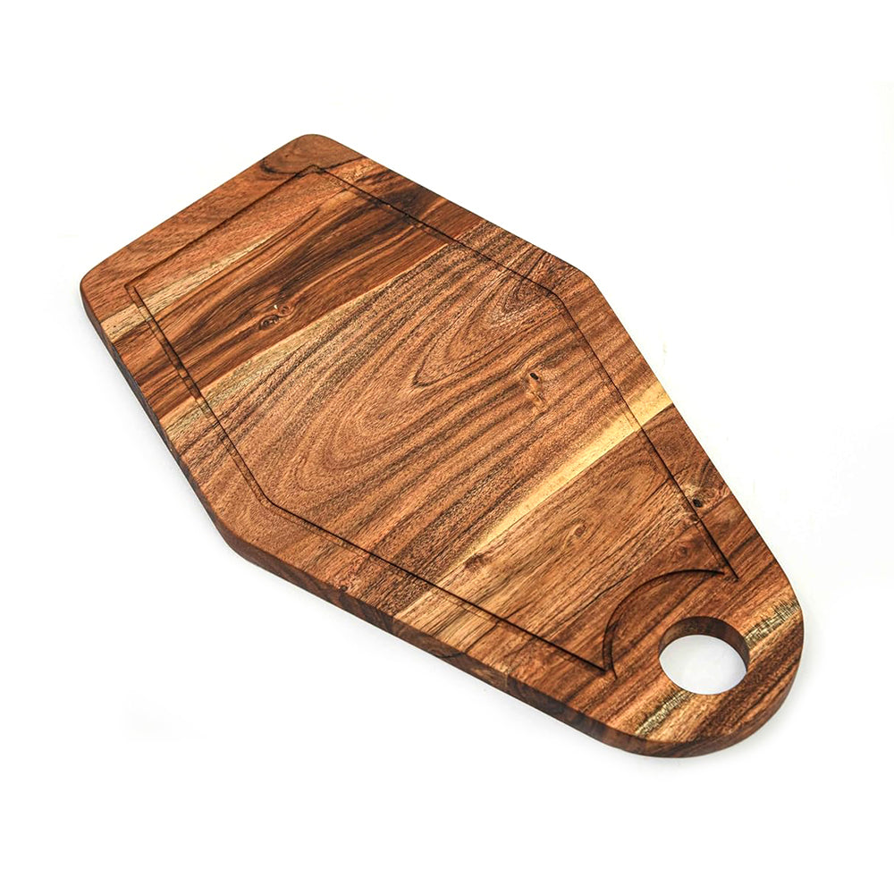 Cutting Board Series, Acacia Wood Cutting Boards for Kitchen, Wooden Serving Charcuterie Board, Organic Wood Board, Ideal for Chopping Meat, Fruits, Cheese 15.35 x 8.85