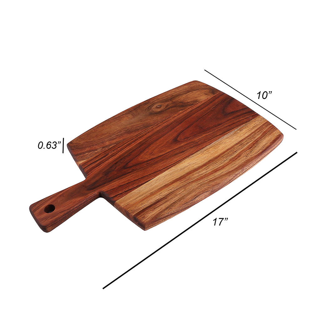 Cutting Board Series, Acacia Wood Cutting Boards for Kitchen, Wooden Serving Charcuterie Board, Organic Wood Board, Ideal for Chopping Meat, Fruits, Cheese 17"x10"