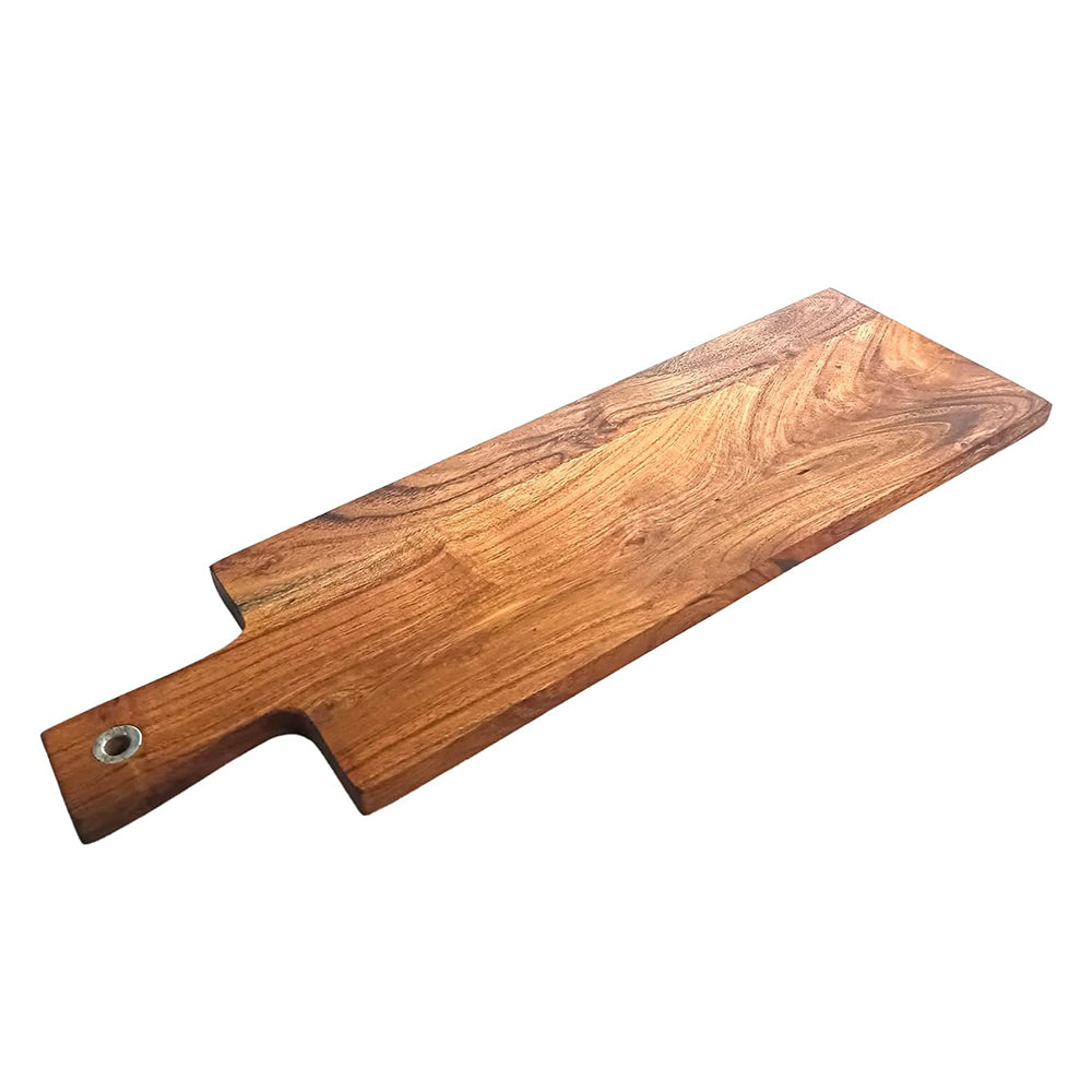 Wood Cutting Boards Kitchen, Thick Chopping Board, Serving Trays Large Wooden Cutting Board with Deep Juice Groove and Handles, Wooden trays for meat, fruit and cheese (20.25 X 6.5 X 0.63 Inch)