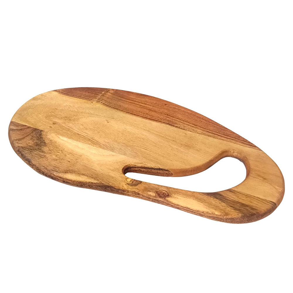 Wood Cutting Boards Kitchen, Thick Chopping Board, Serving Trays Large Wooden Cutting Board with Deep Juice Groove and Handles, Wooden trays for meat, fruit and cheese (16 X 9.5 X 0.63 Inch)