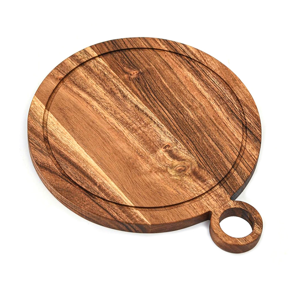 Cutting Board Series, Acacia Wood Cutting Boards for Kitchen, Wooden Serving Charcuterie Board, Organic Wood Board, Ideal for Chopping Meat, Fruits, Cheese 11 x 9.1