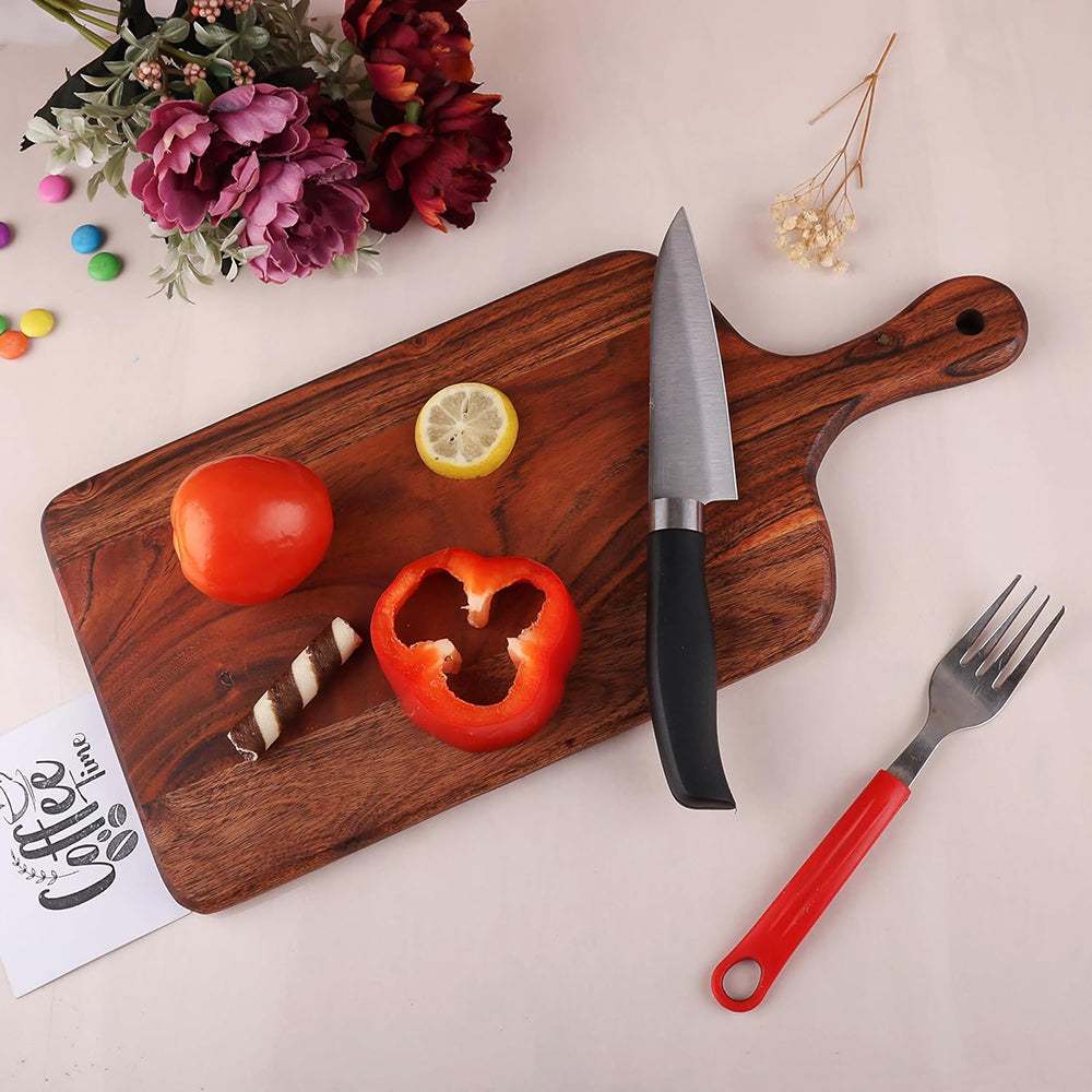 Cutting Board Series, Acacia Wood Cutting Boards for Kitchen, Wooden Serving Charcuterie Board, Organic Wood Board, Ideal for Chopping Meat, Fruits, Cheese 15"x7"