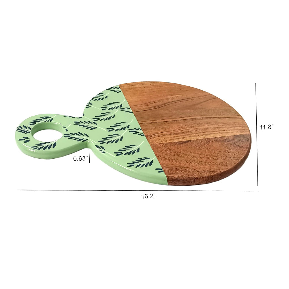 Affinity Décor Resin Print Wooden Cutting Boards for Kitchen Deco with Grooves Festive Décor Epoxy Wood Cutting Board Handmade Large Charcuterie Board Handcrafted Acacia Wood Cutting Board (WL-CB-334)