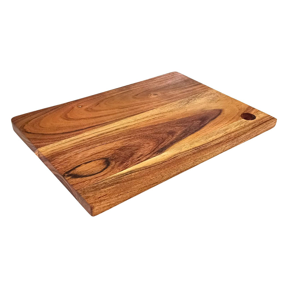 Wood Cutting Boards Kitchen, Thick Chopping Board, Serving Trays Large Wooden Cutting Board with Deep Juice Groove and Handles, Wooden trays for meat, fruit and cheese (14 X 10 X 0.63 Inch)