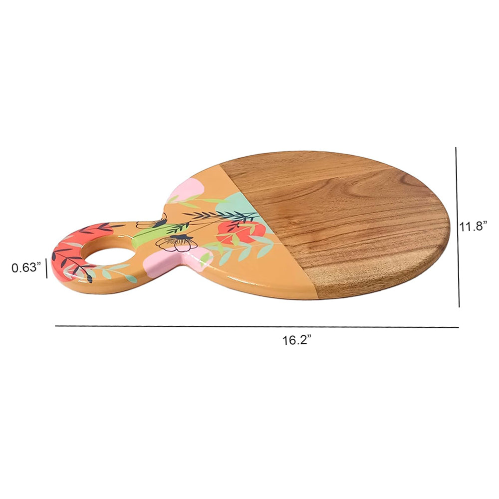 Affinity Décor Resin Print Wooden Cutting Boards for Kitchen Deco with Grooves Festive Décor Epoxy Wood Cutting Board Handmade Large Charcuterie Board Handcrafted Acacia Wood Cutting Board (WL-CB-335)