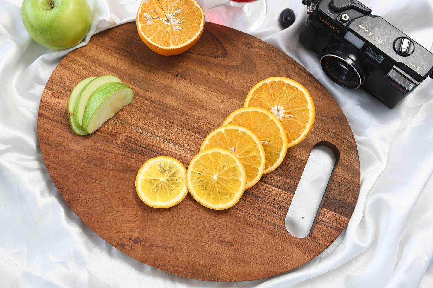 Cutting Board Series, Acacia Wood Cutting Boards for Kitchen, Wooden Serving Charcuterie Board, Organic Wood Board, Ideal for Chopping Meat, Fruits, Cheese 13 x 10.25