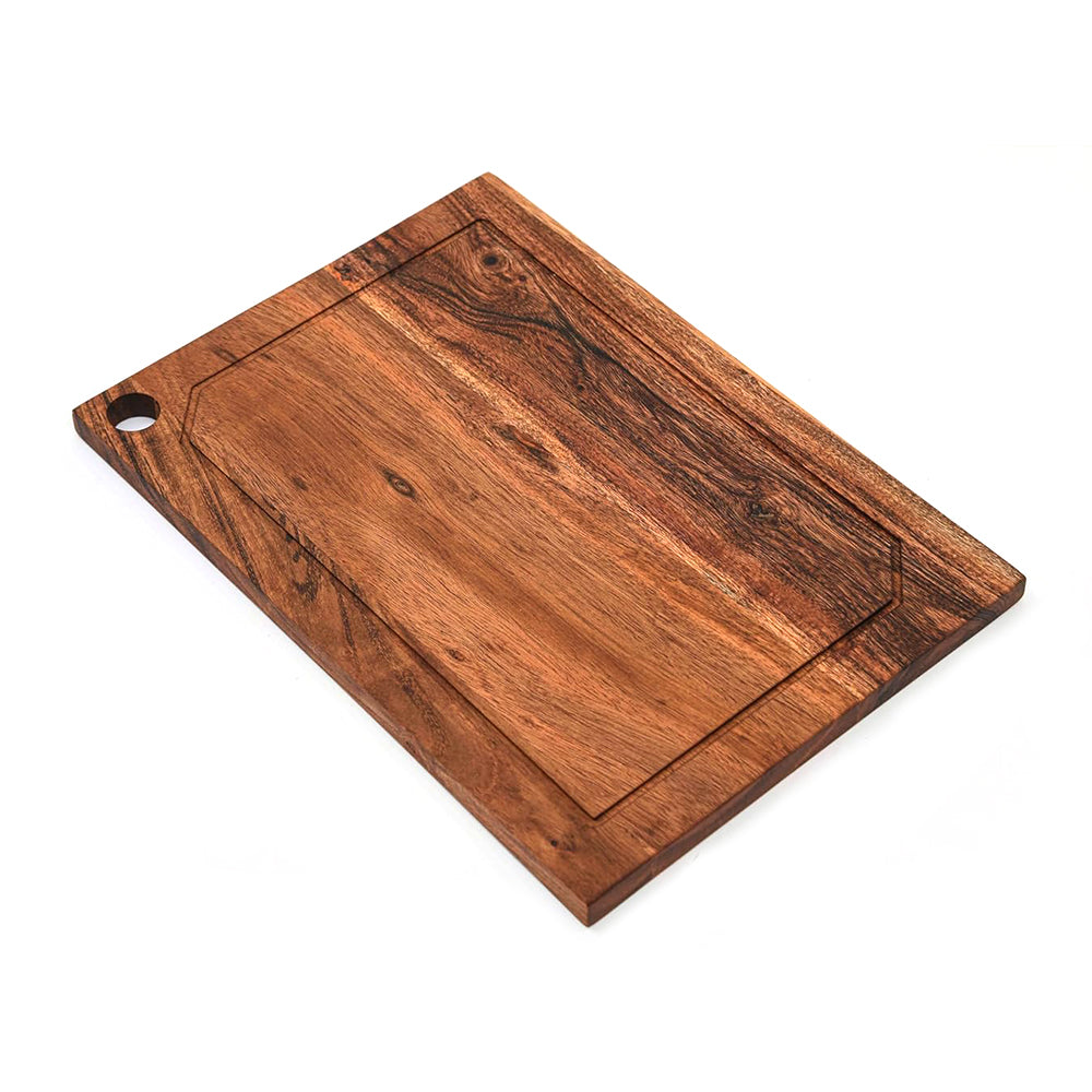 Cutting Board Series, Acacia Wood Cutting Boards for Kitchen, Wooden Serving Charcuterie Board, Organic Wood Board, Ideal for Chopping Meat, Fruits, Cheese 14 x 11