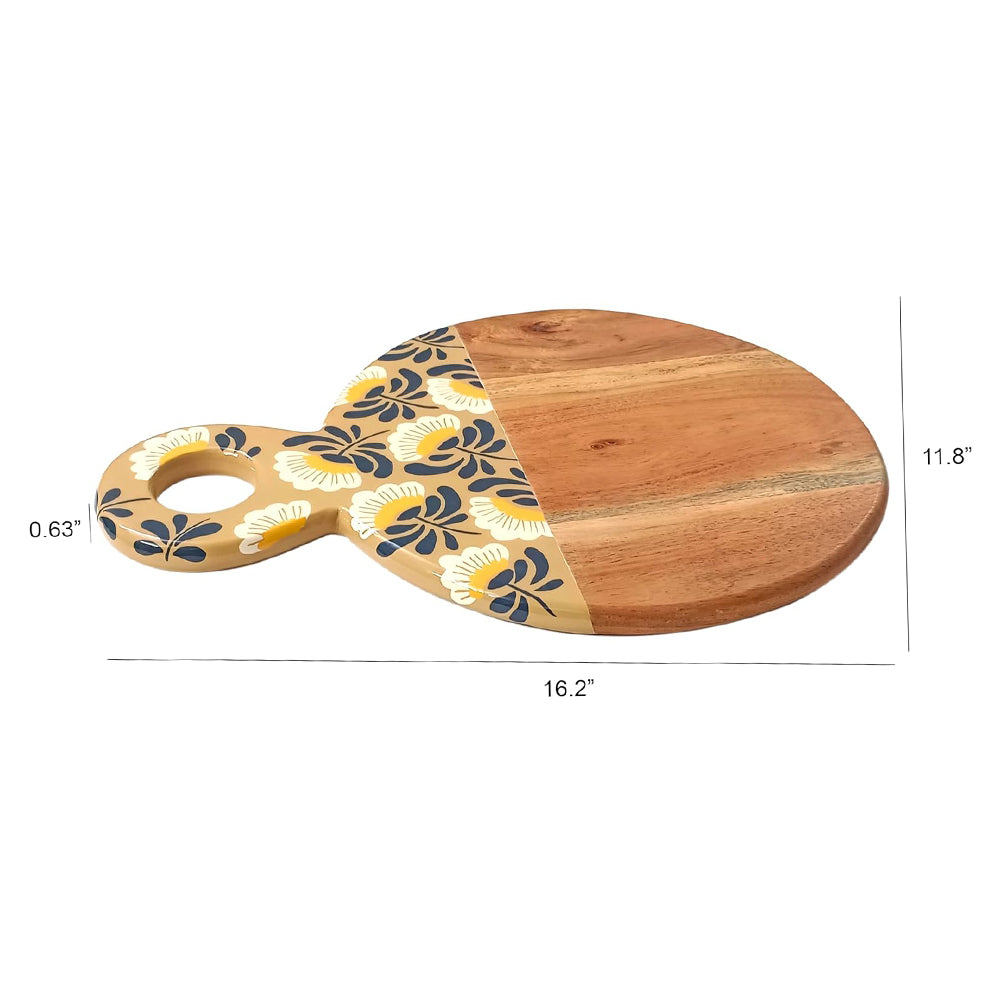 Affinity Décor Resin Print Wooden Cutting Boards for Kitchen Deco with Grooves Festive Décor Epoxy Wood Cutting Board Handmade Large Charcuterie Board Handcrafted Acacia Wood Cutting Board (WL-CB-320)