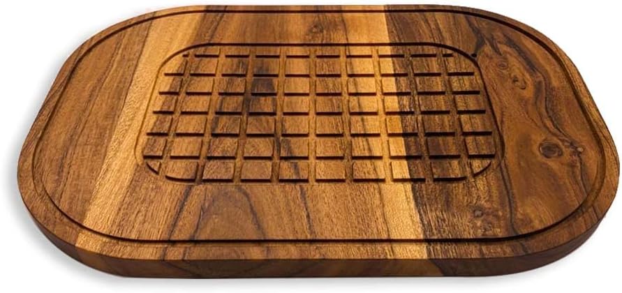 Affinity Decor Wooden Chopping Cutting Board Platter Plate Butcher Block for kitchen Cheese Vegetables Fruit and Salad (Crissy Board, 13 x 9 Inch)